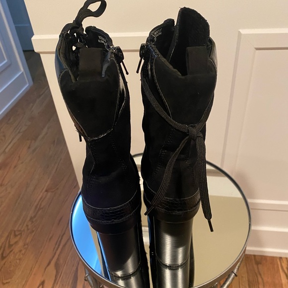 Bamboo Black Platform Boots - Picture 3 of 11